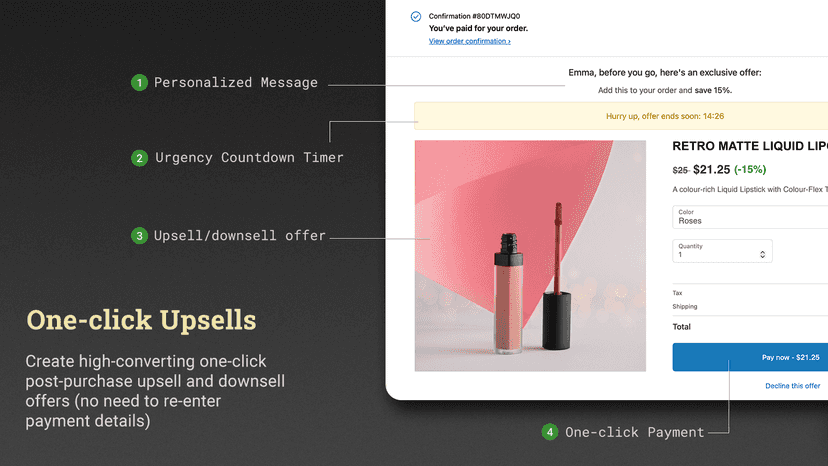One-click Upsells
