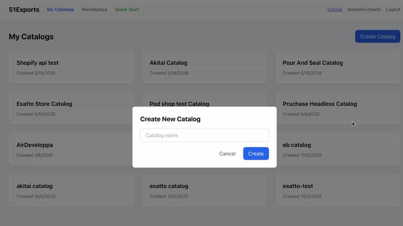 Create catalog for your brand