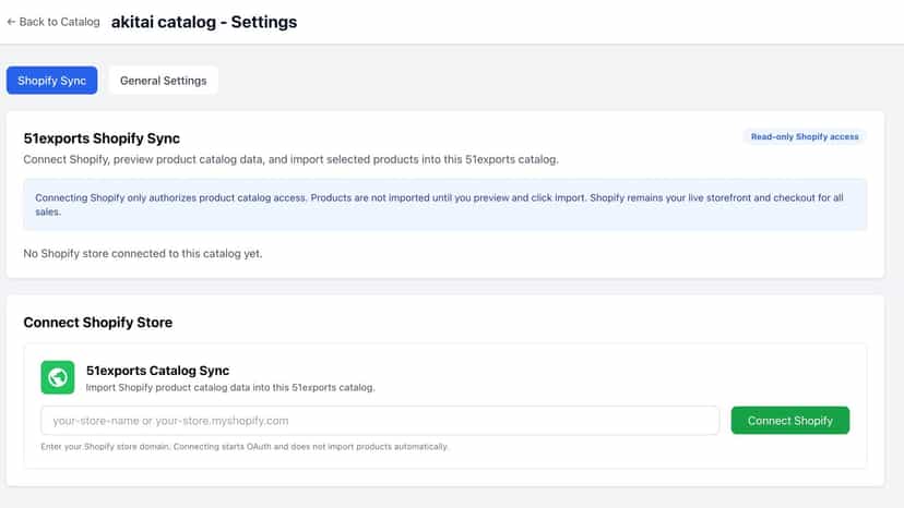 Connect shopify