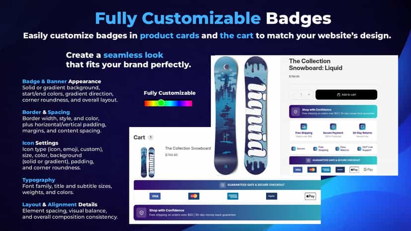 Fully Customizable Badges