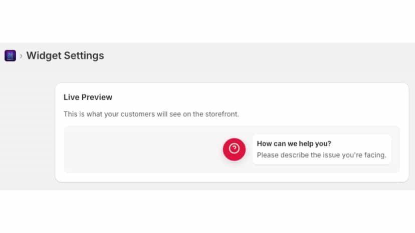 Widget UI