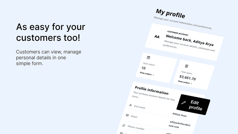 As easy for your customers too!