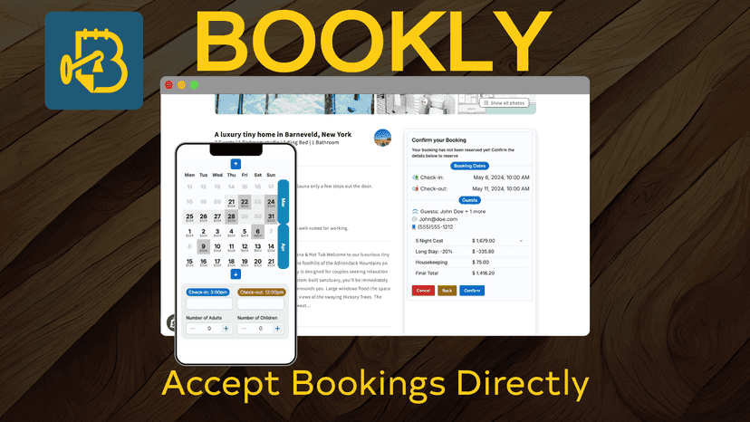 Bookly: easily accept bookings directly on your own website