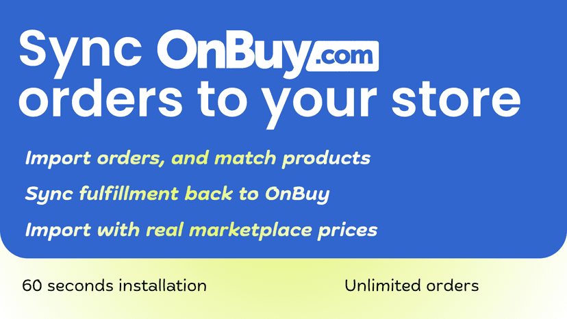 Sync OnBuy.com orders to your store