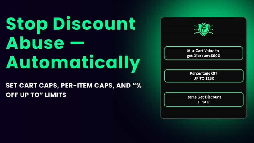 Build discount that stop Discount abuse