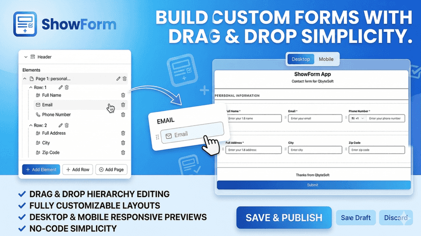 mobile-responsive contact form with custom branding