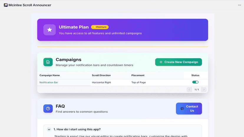 App Homepage