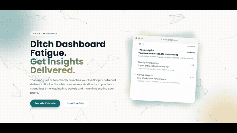 Theo Analytics - Ditch Dashboard Fatigue