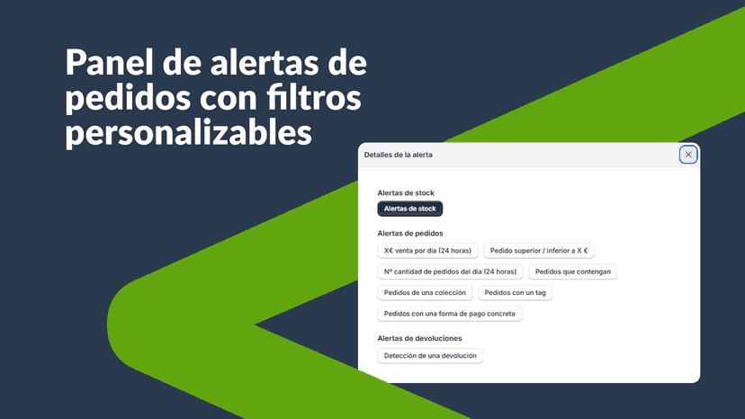 Alertas personalizadas y configurables