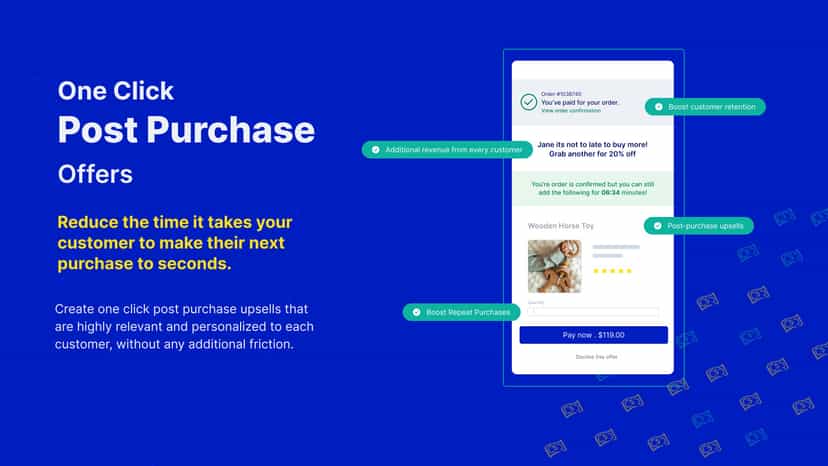 One Click Post-Purchase offers(coming soon).