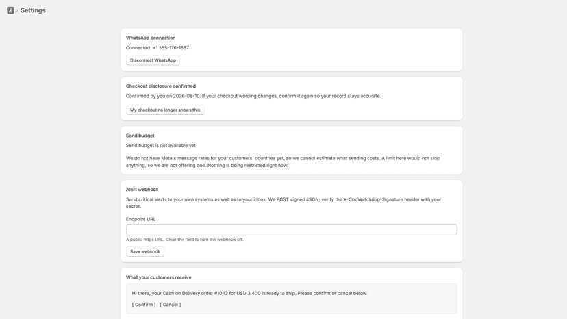 Connected number, opt-in wording, and the message customers get
