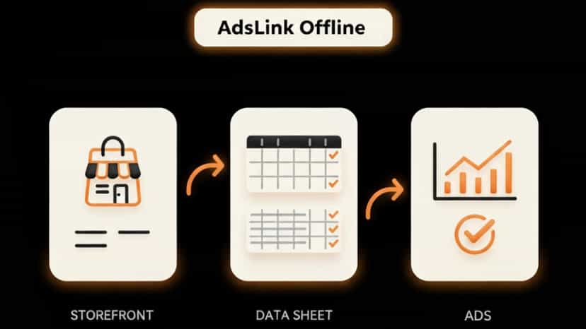 Shopify to Google Sheets to Google Ads data flow