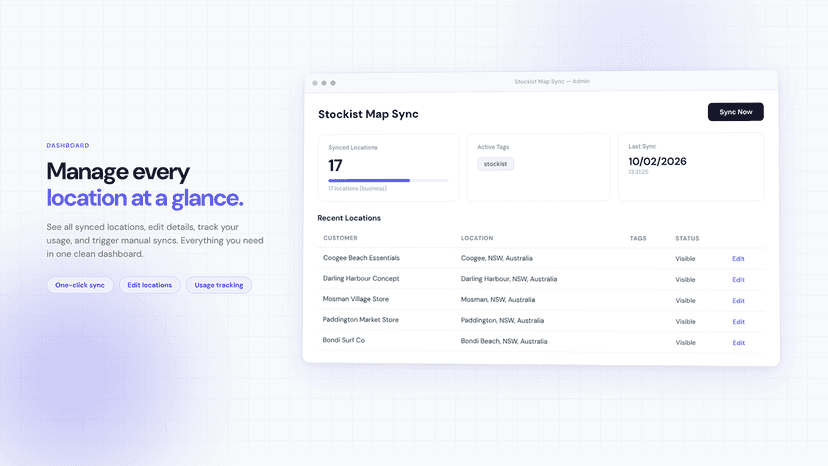 Manage every location at a glance