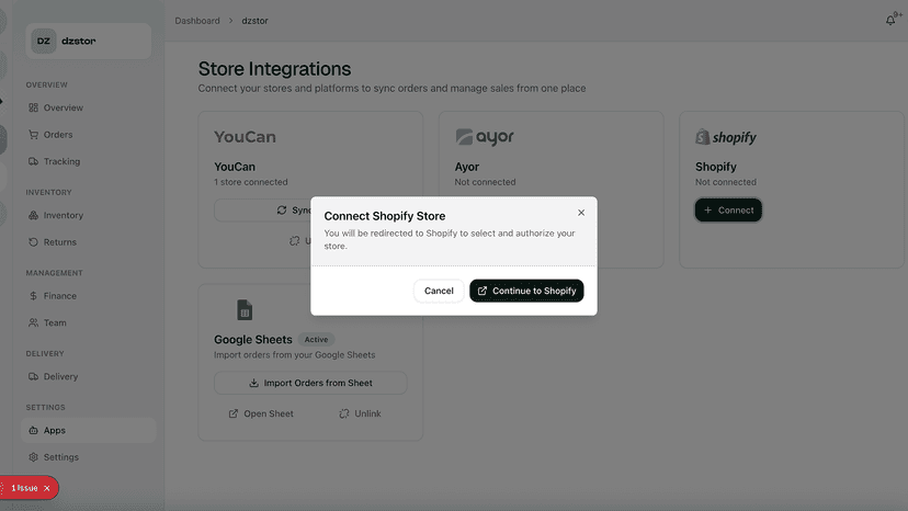 sync all your orders from Shopify