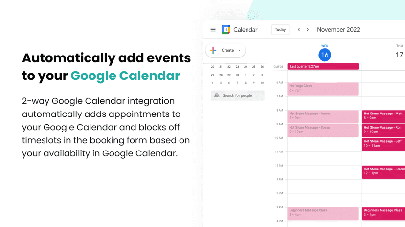 2-way syncing with Google Calendar