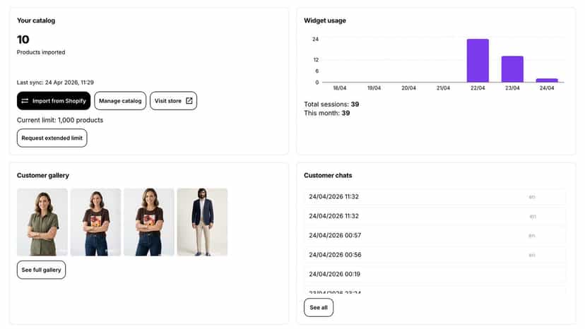 Merchant dashboard