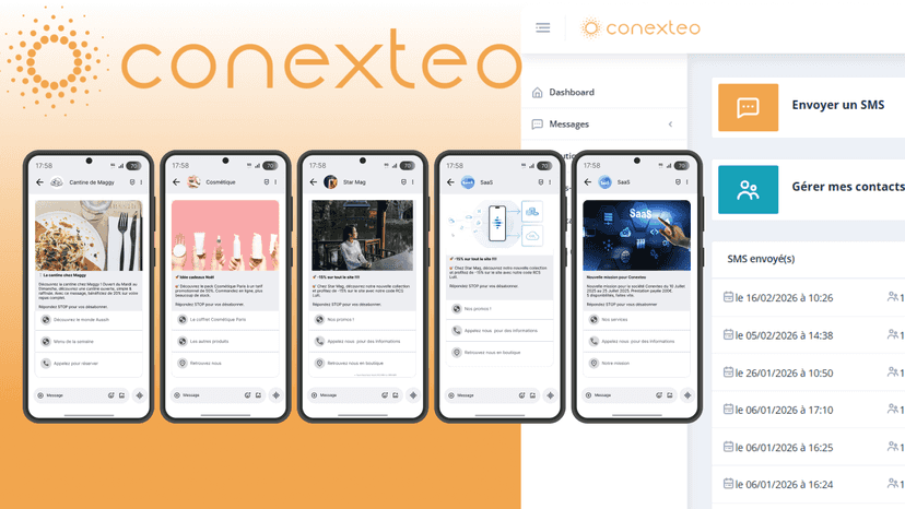 App conexteo sms rcs envoi