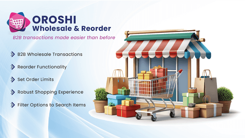 OROSHI Wholesale & Reorder Shopify App