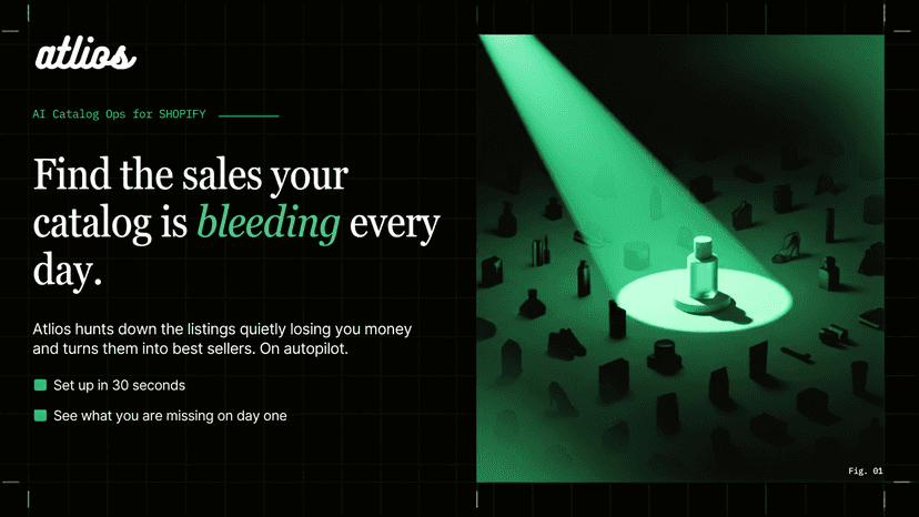 Atlios finds lost Shopify sales and fixes weak listings