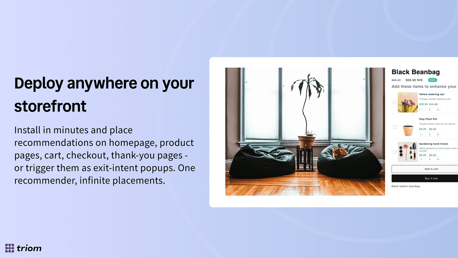 deploy recommenders anywhere on your storefront