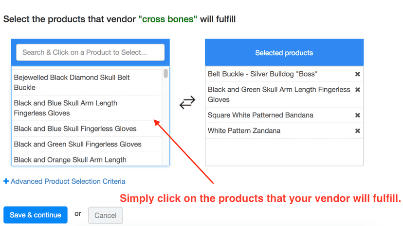 Product Selection