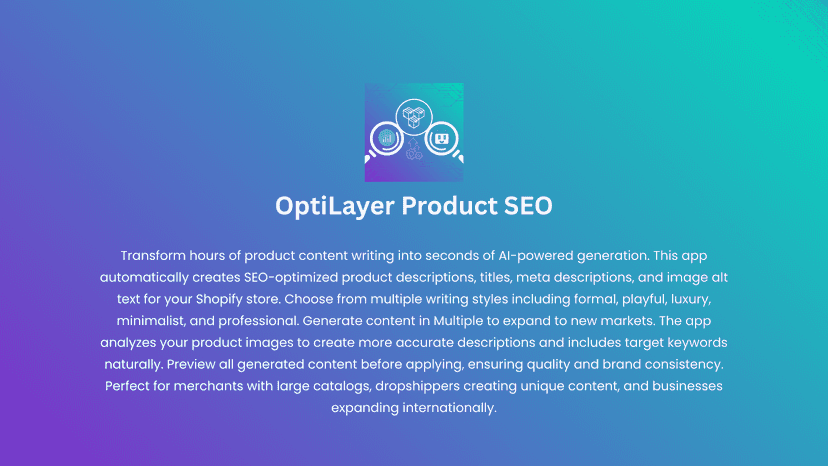 Transform hours of product content writing into seconds of AI-po