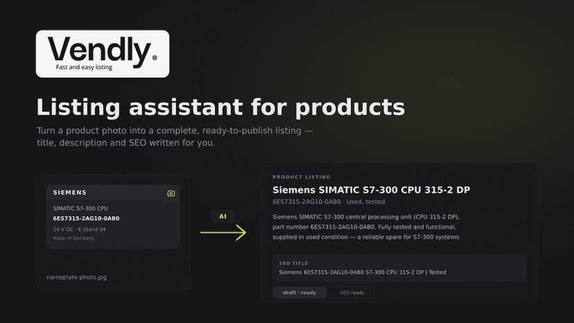 Turn a product photo into a ready-to-publish Shopify listing