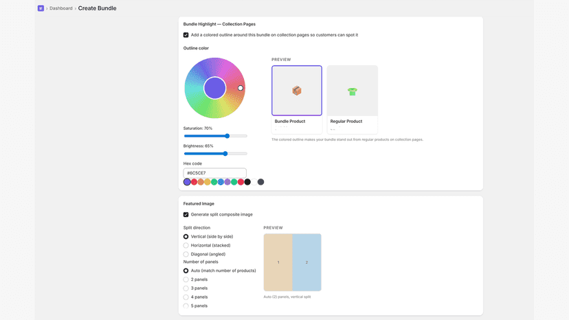 Bundler App design page
