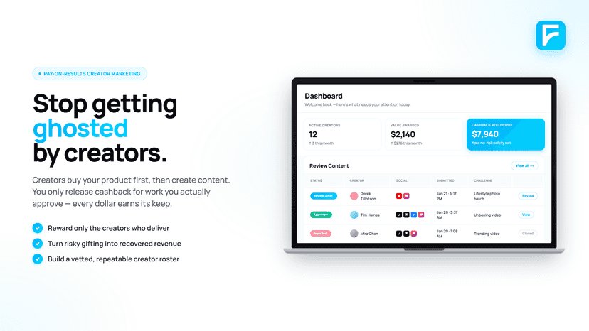 Stop getting ghosted by creators with FirstShake