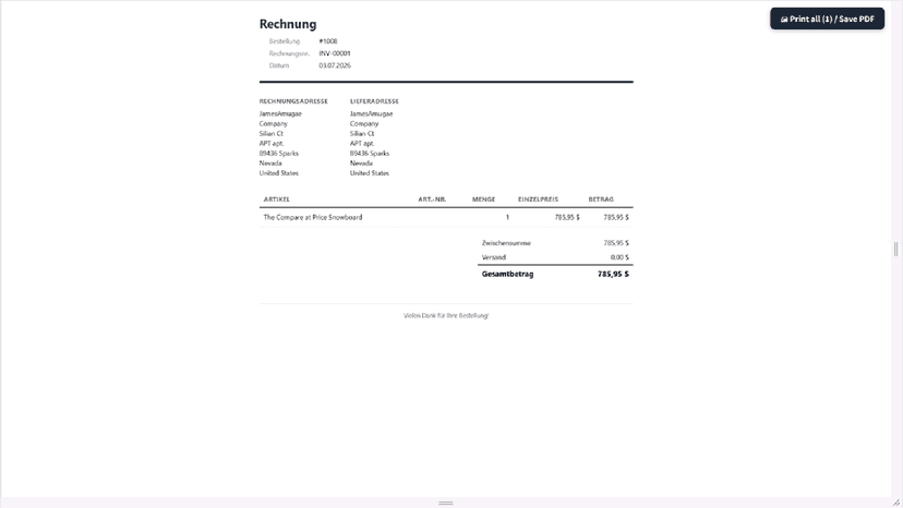 Invoice Example