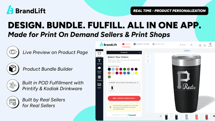 Shopify product personalizer with live preview and POD