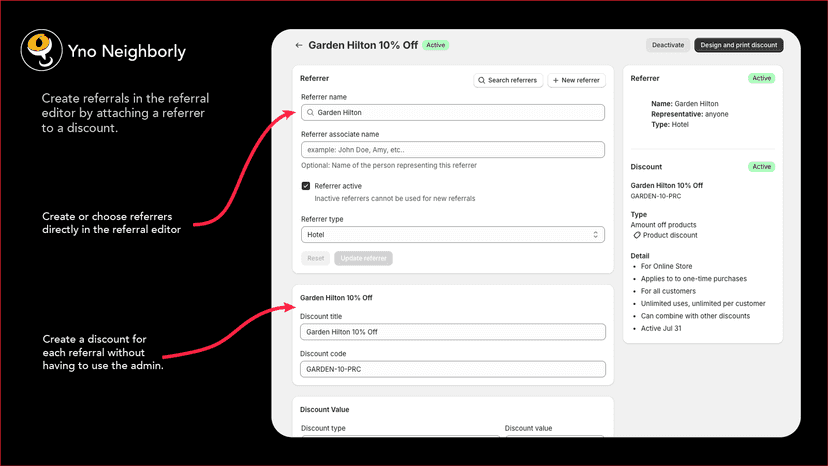Neighborly referral creation