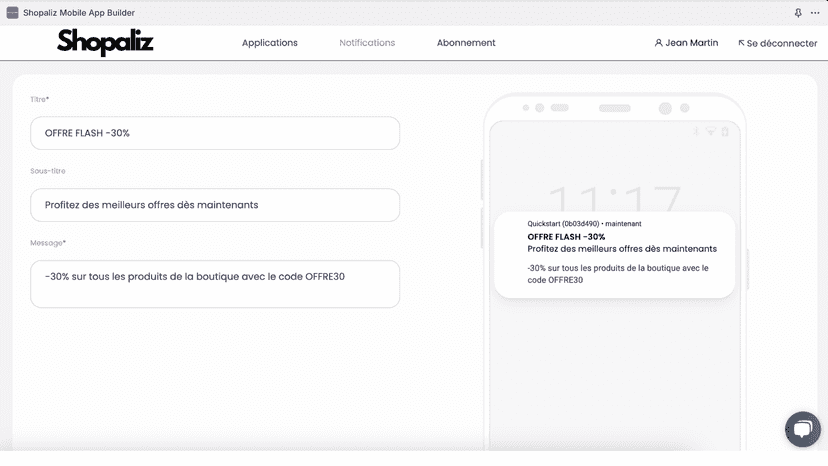 Créez des notifications push facilement et en illimité