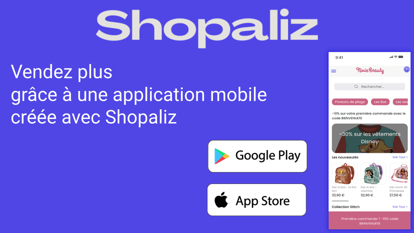 Shopaliz - transformez votre site Shopify en application mobile