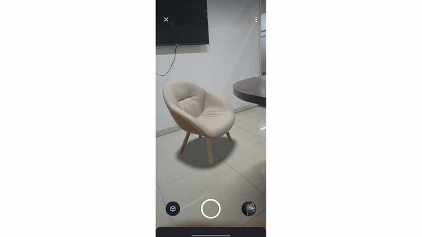 Mobile view of the product in your space.