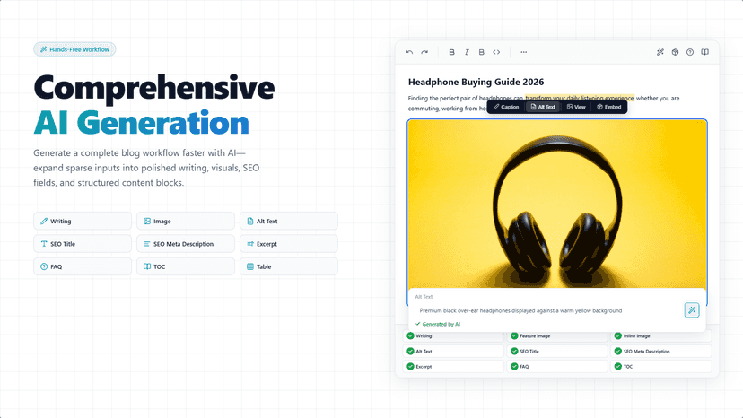AI Generation for shopify blog
