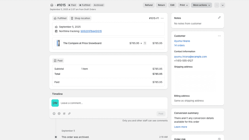Automatically fill tracking details