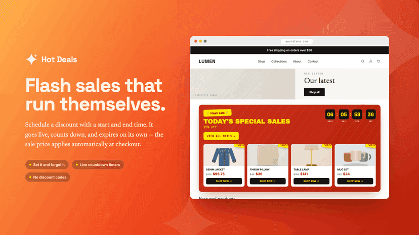 Flash sales
