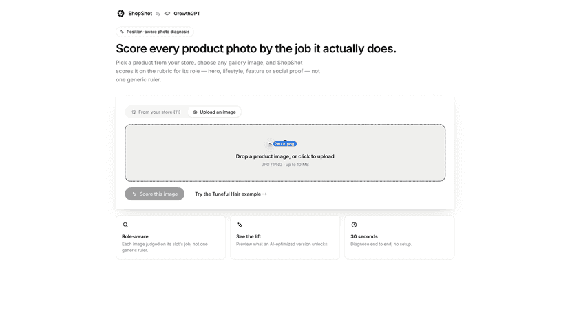 Upload any product photo to get a diagnosis