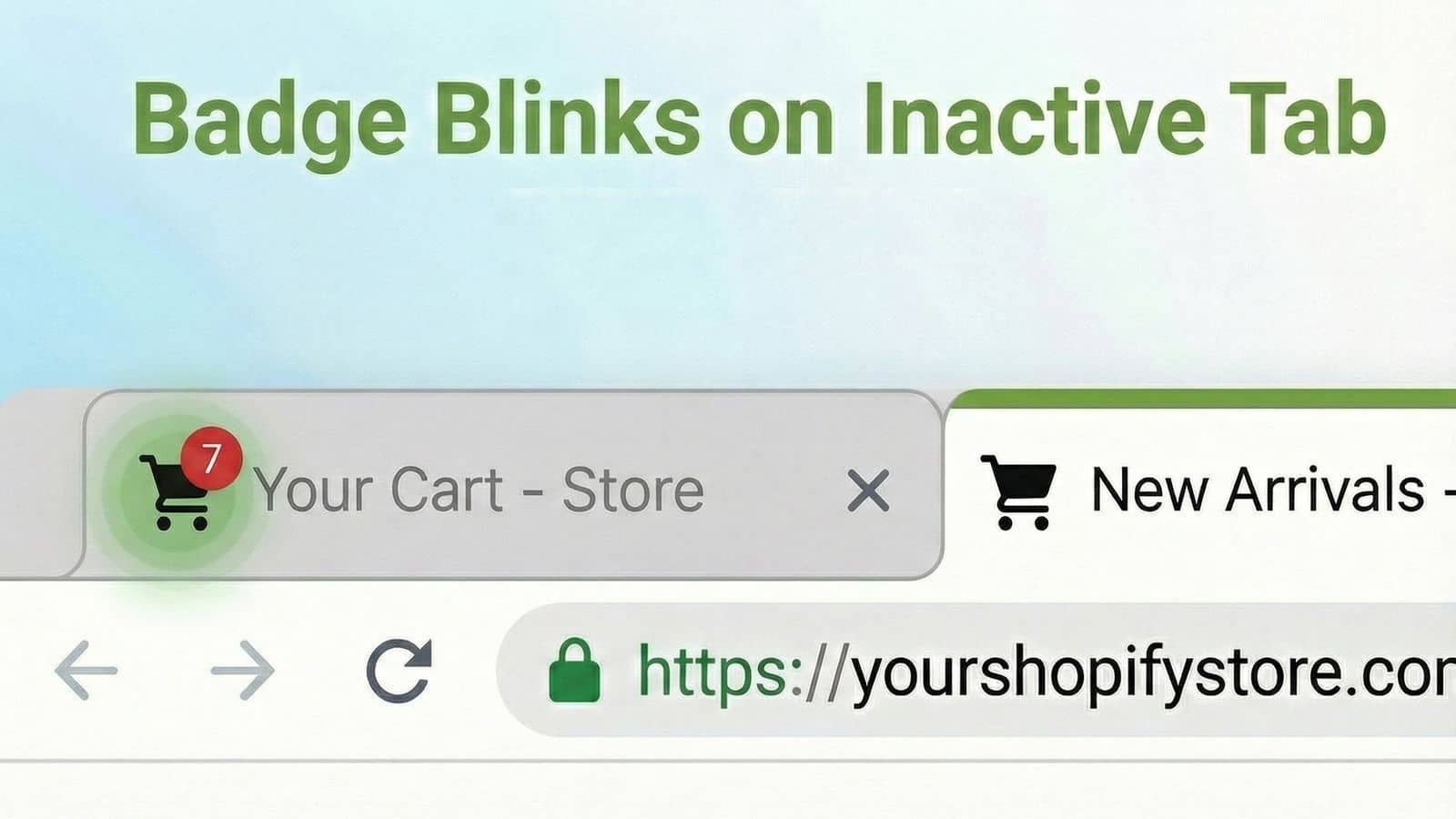 Badge blink animation on inactive browser tab