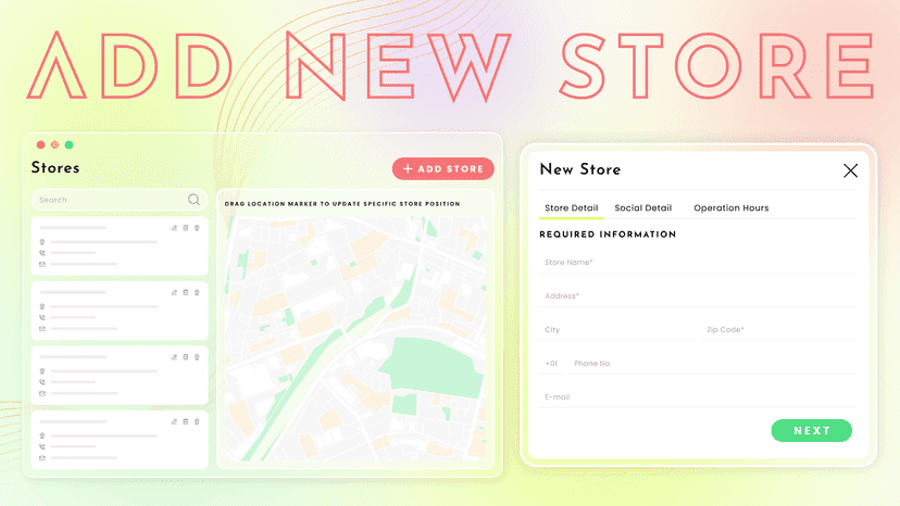 Multi Store Locator Add store