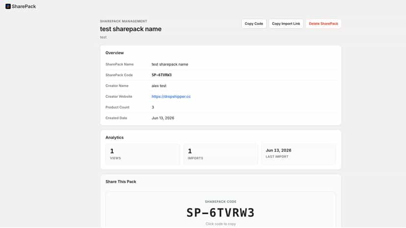 Share a product pack with an access code