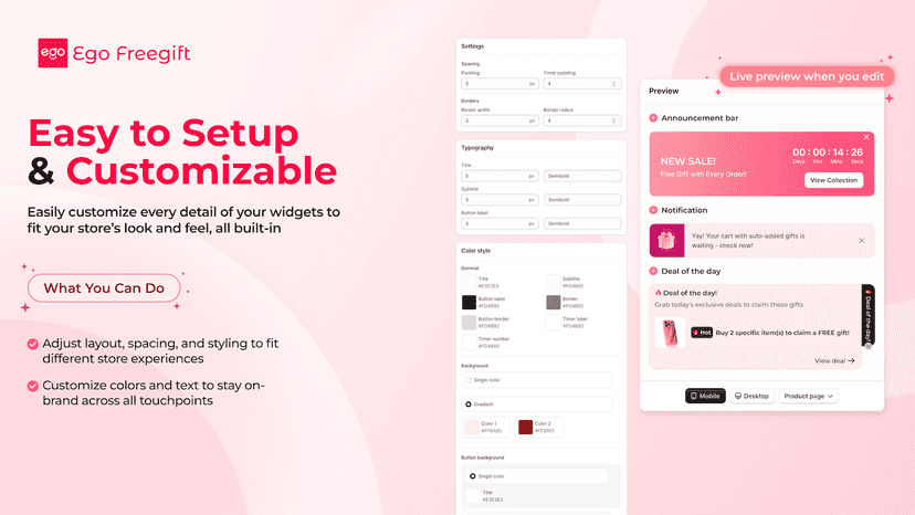 Widget Customization