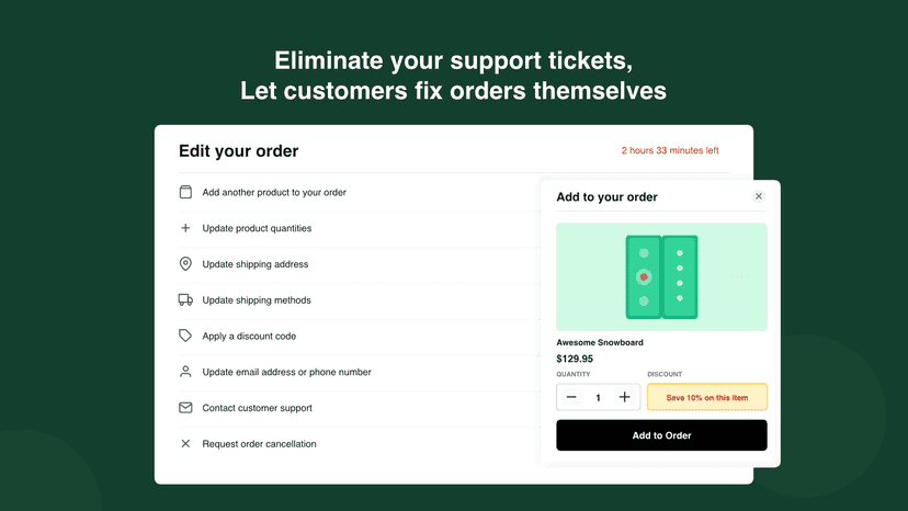 Order Editing Portal