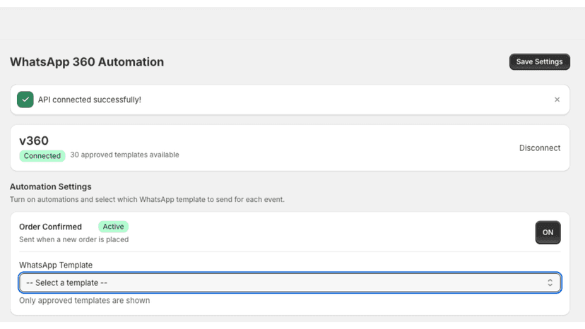 Template Selection in shopify