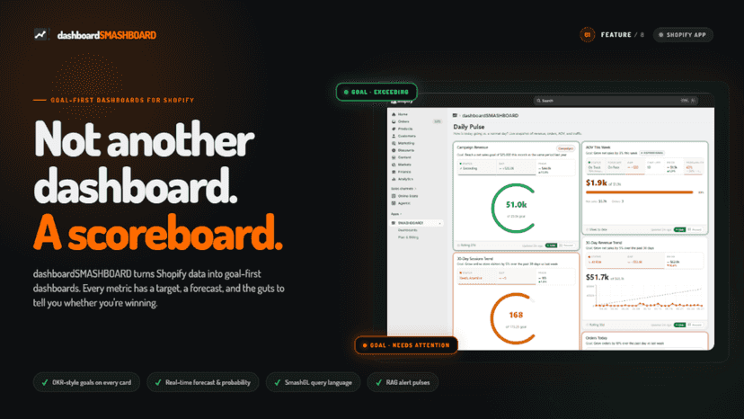 Not another dashboard - a scoreboard