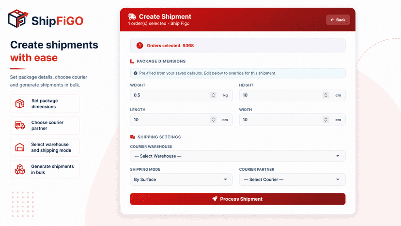 Shipment Creation