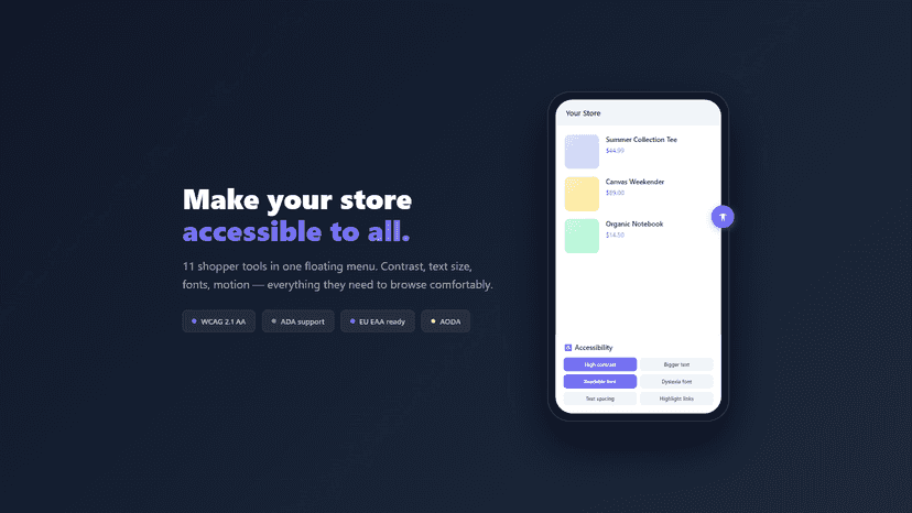 Make your store accessible to all