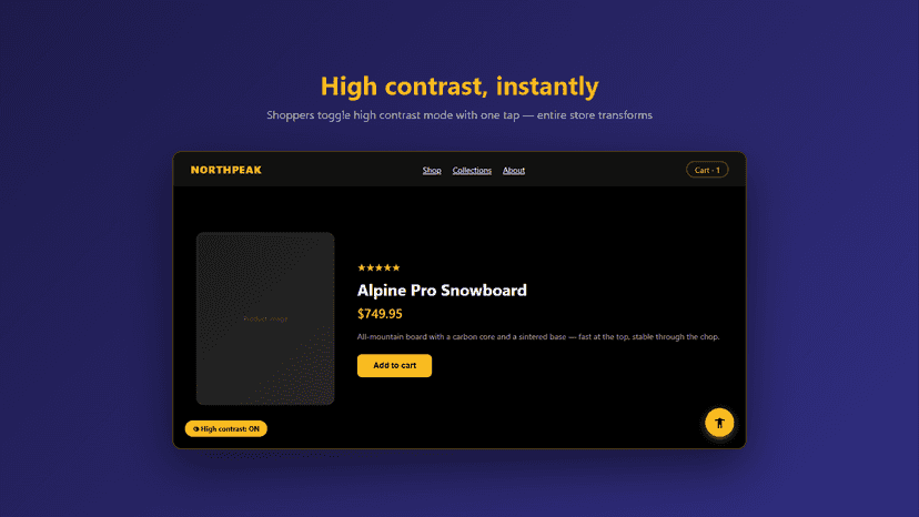 High contrast instantly