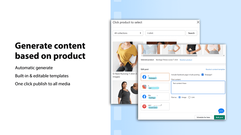 Generate content based on product